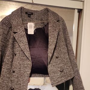 Torrid Women's Black and White Tweed Blazer